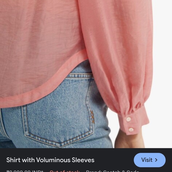 Scotch & Soda Shirt with Voluminous Sleeves Sz XL - Picture 3 of 10